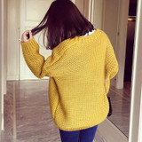 Sueter Mujer Invierno 2017 New Autumn Fashion Thick Womens Cardigans Sweaters Long Sleeve Casual Cardigan Women Sweater Coat
