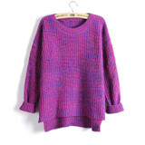 Sueter Mujer 2017 Autumn Winter Fashion Split Swallowtail Female Loose Sweaters Round Neck Women Sweaters And Pullovers LMY17