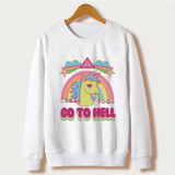 Sudaderas Mujer 2018 kawaii harajuku Unicorn Sweatshirt Women Hoodies Full Sleeve Cartoon Unicorn Print White Moletom Feminino