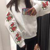 Sudaderas Mujer 2017 New Fashion Spring Harajuku Women Hoodies Pullover Rose Embroidery Sweatshirt Tracksuits Moletom Feminin