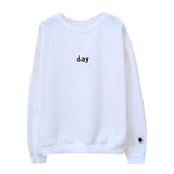 Sudaderas Mujer 2017 Harajuku Letters Day&amp;night Embroidered Sweatshirt Women Long Sleeve Hoodie Loose Women Hoodies Sweatshirts