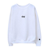 Sudaderas Mujer 2017 Harajuku Letters Day&amp;night Embroidered Sweatshirt Women Long Sleeve Hoodie Loose Women Hoodies Sweatshirts