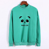 Sudaderas Mujer 2017 Cute Hoodies Women Kawaii Harajuku Shy Panda Letters Printed Sweatshirt Moletom Feminino Pullover