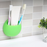 Suction Cup Toothbrush Holder Bathroom Organizer Tooth Brush Shelf Sundries Rack Kitchen Storage Container