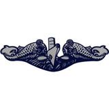 Submarine Dolphin Large (Silver) 10.5" Decal