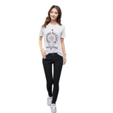 Stylish Women Stretch Trousers Denim Pencil Jeans Lady High Waist Slim Pants