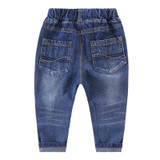 Spring Children Clothing Baby Boys Trousers Boys Jeans Pants Kids Pants Ripped Children's Denim Trousers Kids Dark Blue Pants