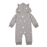 Spring Cartoon Star Pattern Hooded Baby Rompers Newborn Clothing Cotton Long Sleeve Jumpsuits Boys Girls Outerwear Costume