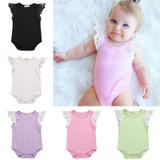 Spring AutumnTirred Cotton Cute Rompers Infant Baby Girl Clothes Lace Floral Ruffles Baby Girl Romper Cake Sunsuit Outfits 0-18M