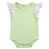 Spring AutumnTirred Cotton Cute Rompers Infant Baby Girl Clothes Lace Floral Ruffles Baby Girl Romper Cake Sunsuit Outfits 0-18M