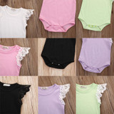 Spring AutumnTirred Cotton Cute Rompers Infant Baby Girl Clothes Lace Floral Ruffles Baby Girl Romper Cake Sunsuit Outfits 0-18M