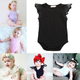 Spring AutumnTirred Cotton Cute Rompers Infant Baby Girl Clothes Lace Floral Ruffles Baby Girl Romper Cake Sunsuit Outfits 0-18M
