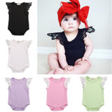 Spring AutumnTirred Cotton Cute Rompers Infant Baby Girl Clothes Lace Floral Ruffles Baby Girl Romper Cake Sunsuit Outfits 0-18M