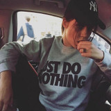 Spring Autumn Women Swearshirts Casual Long Sleeve Letter Hoodies Casual Pullover Sweatshirt Tops Printed Just Do Nothing