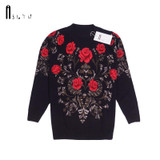 ASLTW Female Pullovers Autumn Fashion Print Long Sleeve O Neck Plus Size Print Flower Knitting Pullover Sweater For Women