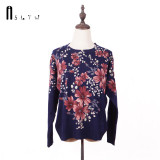 ASLTW 2017 New Women Sweater Pullovers Long Sleeve O Neck Printing Knitwear Tops Plus Size Casual Mother Gift Female Sweater