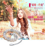 ASHIQI Real  Natural freshwater pearl bracelet Bangles , 925 Sterling Silver beads, chain link bracelets bangles for women