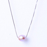 ASHIQI Real Natural freshwater pearl necklace with 925 sterling silver pendant necklace jewelry gift for new year 2017