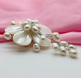 ASHIQI New Coming Natural Freshwater pearl Brooch handmade Flower Brooch Pin Romantic Wedding Bride Bridesmaid Jewelry