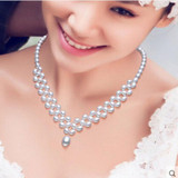 ASHIQI Natural Freshwater Pearl Necklace with Genuine 925 Sterling silver clasp Pearl Jewelry for women bride Wedding