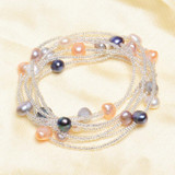 ASHIQI Baroque Pearl bracelets for women 925 sterling silver Clasp Crystal Beaded Bracelets & Bangles Natural freshwater pearl