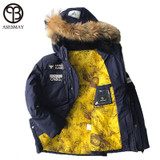 Asesmay Man Down Jacket High Quality Winter Jacket Mens Fashion Jacket Casual Jacket 90% White Duck Down Parkas Free Shipping
