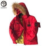 Asesmay Man Down Jacket High Quality Winter Jacket Mens Fashion Jacket Casual Jacket 90% White Duck Down Parkas Free Shipping