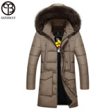 Asesmay 2017 Down Jacket Men Long Winter Jackets Men Parka Hooded High Quality Coat Plus Size M-5XL Wellensteyn Men Down Jacket