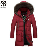 Asesmay 2017 Down Jacket Men Long Winter Jackets Men Parka Hooded High Quality Coat Plus Size M-5XL Wellensteyn Men Down Jacket
