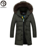 Asesmay 2017 Down Jacket Men Long Winter Jackets Men Parka Hooded High Quality Coat Plus Size M-5XL Wellensteyn Men Down Jacket