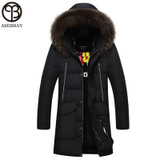 Asesmay 2017 Down Jacket Men Long Winter Jackets Men Parka Hooded High Quality Coat Plus Size M-5XL Wellensteyn Men Down Jacket