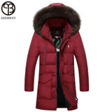 Asesmay 2017 Down Jacket Men Long Winter Jackets Men Parka Hooded High Quality Coat Plus Size M-5XL Wellensteyn Men Down Jacket