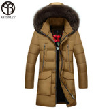 Asesmay 2017 Down Jacket Men Long Winter Jackets Men Parka Hooded High Quality Coat Plus Size M-5XL Wellensteyn Men Down Jacket