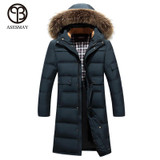 Asesmay 2017 brand clothing winter jacket men raccoon fur hood men parka jacket men wellensteyn x-long jacket winter thick coats