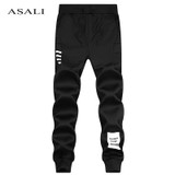 ASALI Brand Men joggers 2017 Spring Summer Linen Cotton Trousers Cool Long Pants Men Solid Elastic Natural sweatpants Pants K51