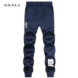 ASALI Brand Men joggers 2017 Spring Summer Linen Cotton Trousers Cool Long Pants Men Solid Elastic Natural sweatpants Pants K51