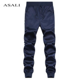 ASALI Brand 2017 Spring Summer Skinnly Sweatpants for Men Slim Fit Mens Casual Pants Straight Elastic Trousers Pencile Pants Men