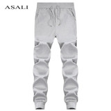 ASALI Brand 2017 Spring Summer Skinnly Sweatpants for Men Slim Fit Mens Casual Pants Straight Elastic Trousers Pencile Pants Men