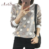 ArtSu 2017 Women Hoody Spring Autumn Long Sleeve Casual Sweatshirts Women Cute Print Hoodies Moleton Feminine Oversize EPHO80045