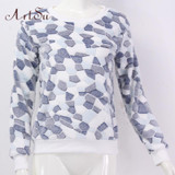 ArtSu New 2017 Women Spring Autumn Long Sleeve Casual Sweatshirts Women Cute Print Hoodies Moleton Feminine Oversize EPHO80045