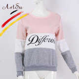 ArtSu 2017 Women's Casual Sweatshirt Autumn And Winter Women Fleeve Hoodies Printed Letters Different Hoody Sudaderas EPHO80027