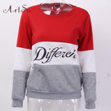 ArtSu 2017 Women's Casual Sweatshirt Autumn And Winter Women Fleeve Hoodies Printed Letters Different Hoody Sudaderas EPHO80027