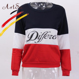 ArtSu 2017 Women's Casual Sweatshirt Autumn And Winter Women Fleeve Hoodies Printed Letters Different Hoody Sudaderas EPHO80027