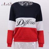ArtSu 2017 Women's Casual Sweatshirt Autumn And Winter Women Fleeve Hoodies Printed Letters Different Hoody Sudaderas EPHO80027