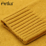 Artka Wool Sweater Dress Long Sleeve Pullover Women's Dress Knitted Bodycon Dress Women 2017 Autumn Winter Warm Dress LB10059Q