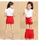 Baby Girls Clothes New Summer Fashion Girl Lace Shirt + Shorts Suit Is Suitable For Kids Child Clothing 5 To 13 Years Old