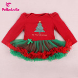 Baby Girls Christmas Clothes Cotton Baby Santa Claus Dress Xmas Clothing Infant Princess Party Baby Dresses Tutu roupas meninas