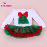 Baby Girls Christmas Clothes Cotton Baby Santa Claus Dress Xmas Clothing Infant Princess Party Baby Dresses Tutu roupas meninas