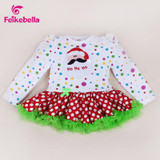 Baby Girls Christmas Clothes Cotton Baby Santa Claus Dress Xmas Clothing Infant Princess Party Baby Dresses Tutu roupas meninas