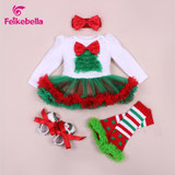 Baby Girls Christmas Clothes Cotton Baby Santa Claus Dress Xmas Clothing Infant Princess Party Baby Dresses Tutu roupas meninas